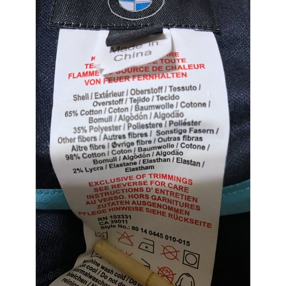 BMW Motorsport Full Zip Jacket Mens M Oversized Soft Shell Blue Track Racing - Picture 9 of 10